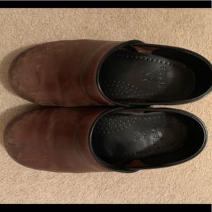 Gently worn Brown Dansko clogs